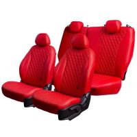 Чехлы Премиум Экокожа Байрон Ромб на Kia Spectra 2004-2011 г.в.