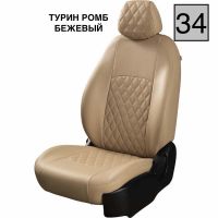 Чехлы Экокожа Турин Ромб на Fiat Albea 2002-2012 г.в.